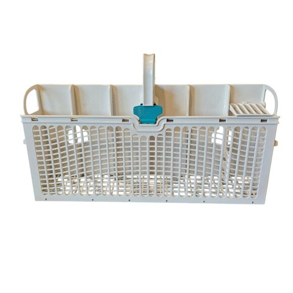 Whirlpool Dishwasher‎ Silverware Basket 3380872 Replacement Clean White Teal - Picture 1 of 10